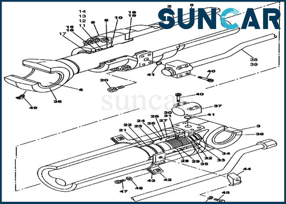 Buy LZ00646 Arm Cylinder Repair Kit CX240LR Case Hydraulic Service Kits online manufacture