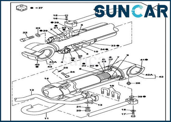 Buy LZ007300 Boom Repair Seal Kit Hydraulic Cylinder Kits Fits CASE CX350B CX330 Parts online manufacture