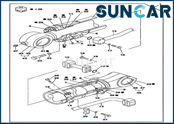 Buy LZ006960 Bucket Cylinder Seal Repair Kit Fits CASE CX700B CX700 Crawler Excavator online manufacture