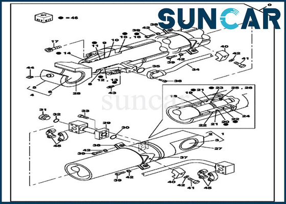 Buy Repair Kits LZ007100 Bucket Cylinder Seal Kit Fits CX800B CX800 CASE Heavy Equipment online manufacture