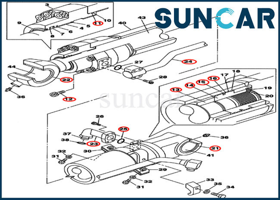 Buy LZ008750 Bucket Cylinder Seal Kit For Heavy Equipment CX210BLR CX130B Case online manufacture