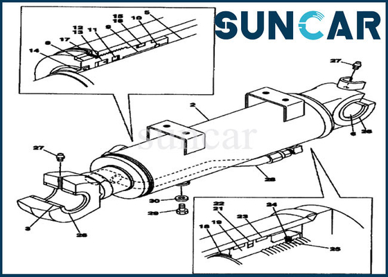 Buy LQU0245 Dozer Blade Hydraulic Cylinder Seal Repair Kit Fits CASE CX130 CX130B Excavator Models online manufacture