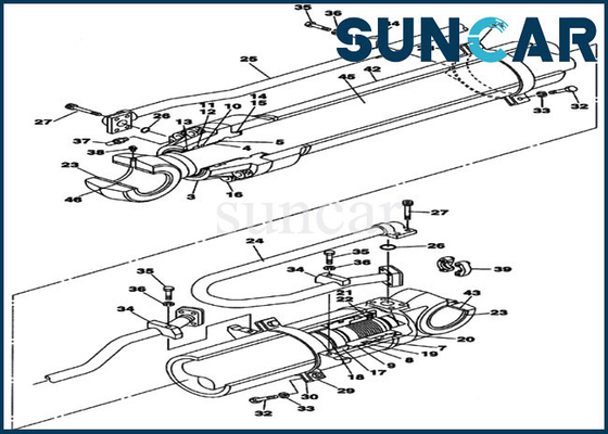 High Sealing Performance LZ008300 Arm Cylinder Seal Kit Fits CX470B Case Heavy Equipment