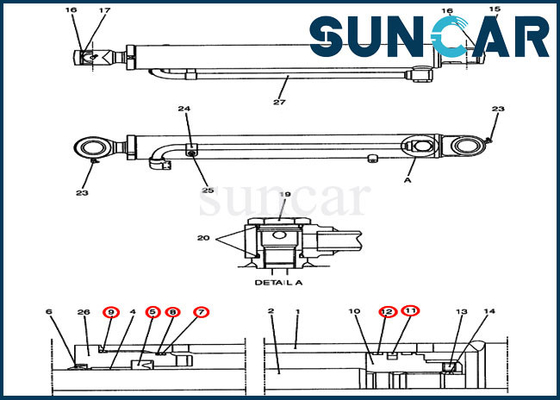 Buy Bucket Repair Kits PH01V00016R300 Cylinder Seal Repair Kit Fits CX47 Excavator CASE online manufacture
