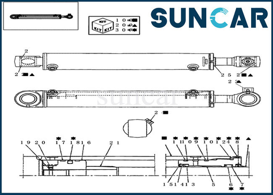 Buy Swing Cylinder Seal Kit 72275471 Case Repair Kit For CX16B Mini Crawler Excavator online manufacture