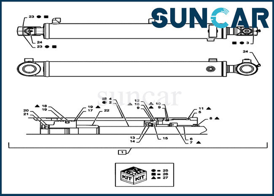 Buy Boom Seal Kit PX01V00069R300 Cylinder Service Kit For Excavator CX36B Case Machinery online manufacture