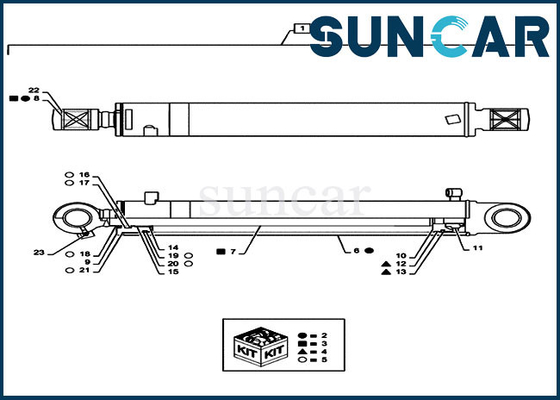 Buy PS01V00004R400 Swing Cylinder Piston Rod Sealing Kit Case CX55B Excavator Replacement Kits online manufacture
