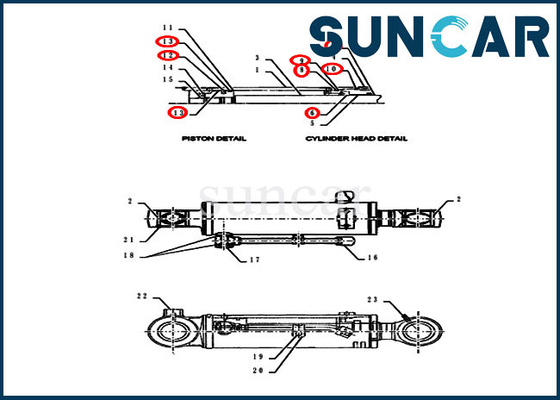 Buy PY01V00052R300 Dozer Repair Seal Kit CX55BMSR CASE Excavator Cylinder Replacement Kits online manufacture
