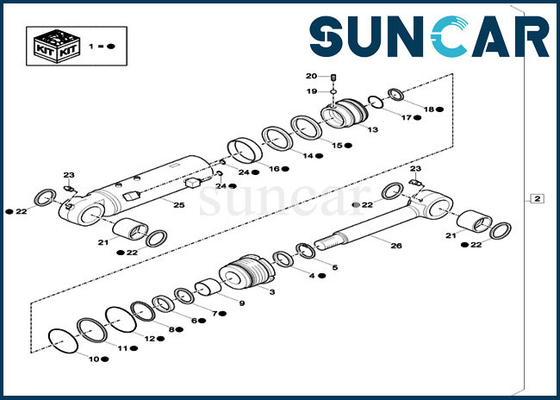 Buy CX57C CX60C Case XKCC-00040 XKCC00040 Dozer Blade Replacement Seal kit Cylinder Repair Kit online manufacture