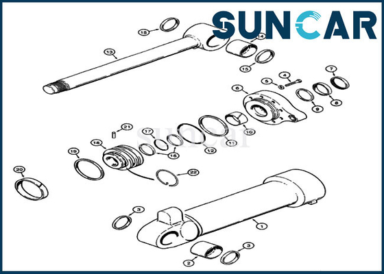 G110651 Bucket Repair Kit Wheel Loader Case 821 Cylinder Seal Replacement Service Kit