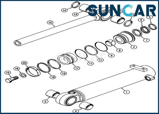 Buy Loader Seal Repair Kit 360982A1 Bucket Cylinder Replacement Kit For 521D 621D 621F CASE online manufacture