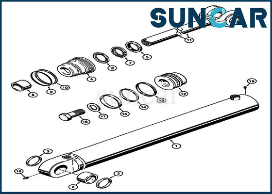 Wear Resistance 1543279C1 Bucket Cylinder Seal Kit CASE Kits Fits 721B 621B Wheel Loader