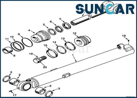 87440117 Bucket Tilt Cylinder Seal Kit Replacement Kit For Heavy Equipment 721E 621F Loader Case