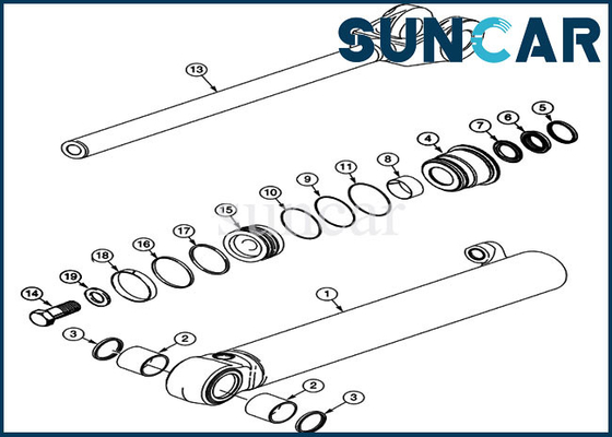 Buy 1542879C1 Case Seal Kit 63.5MM Rod 521D 521E Wheel Loader Lift Cylinder Repair Sealing Kit online manufacture