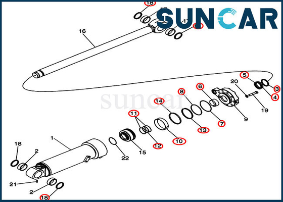 Tilt Hydraulic Repair Kit 87529743 Bucket Cylinder Oil Seal Kit Fits 921F 821E Wheel Loader Case