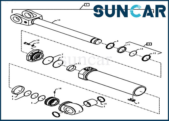 Buy Loader Seal Repair Kit 84281863 Fits 1021G 1021F Case Double Acting Lift Hydraulic Cylinder online manufacture