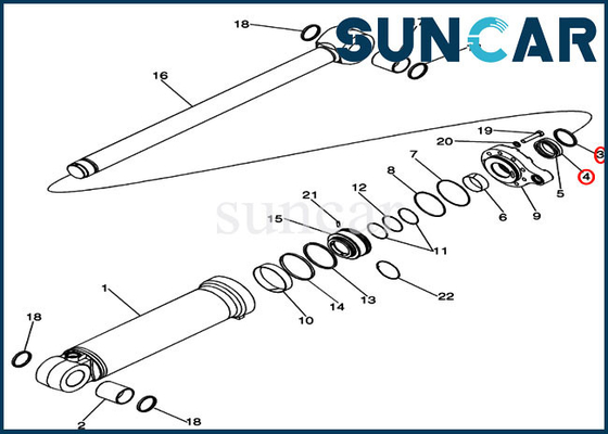 Buy 1542883C1 Tilt Cylinder Seal Repair Kit Loader 921 921C 921F Case Replacement Service Parts online manufacture