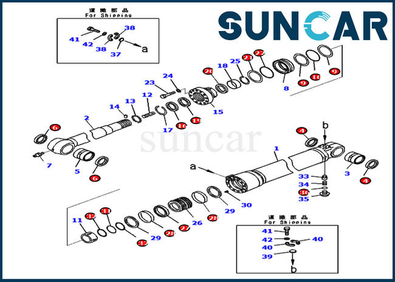 Buy KOMATAU 721-98-00690 7219800690 Arm Cylinder Seal Repair Kit For PC210LC-11 PC200LC-8M0 Inner Parts online manufacture
