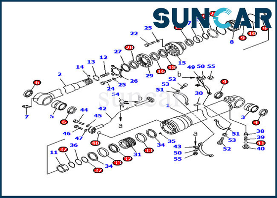 Buy PC200-8 Replacement Parts 707-99-50730 Komatsu Arm Cylinder Seal Repair Kit Excavator Sealing Kit online manufacture