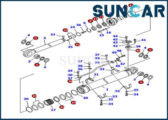 Buy 707-99-85350 7079985350 Arm Cylinder Service Kit For Komatsu PC2000-8 Backhoe online manufacture