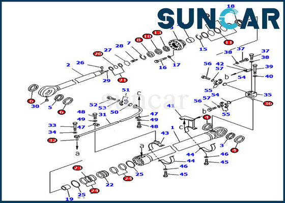 Buy Hydraulic Seal Kit 707-99-76260 PC2000-8 Komatsu Bucket Cylinder Replacement Kit 7079976260 online manufacture