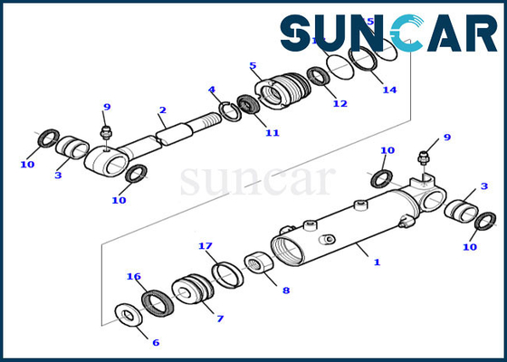 Buy 878000519 Blade Seal Kit Hydraulic Cylinder For Komatsu PC20R-8 Replacement Service Parts online manufacture