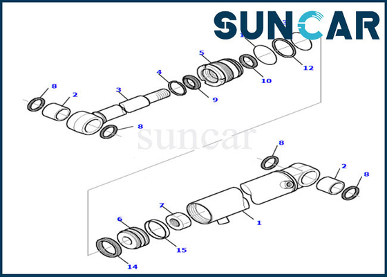 Buy Komatsu PC20R-8 878000517 Boom Swing Cylinder Seal Repair Kit Excavator Service Kit online manufacture