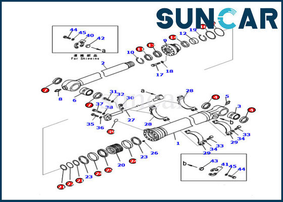 buy PC210LC-11 PC228US-11 Models Komatsu 721-99-47131 Arm Cylinder Seal Repair Kit Excavator Oil Seal Kits online manufacture