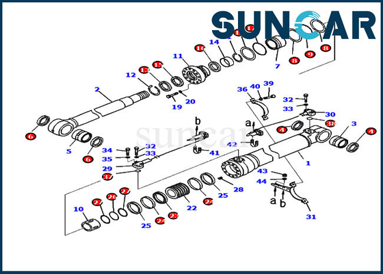 Buy 707-99-48731 Komatsu Sealing Kit PC220LC-8M0 PC220-8M0 Hydraulic Cylinder Replacement Kit online manufacture