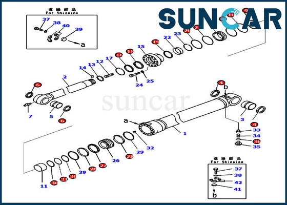 Buy 721-98-00420 Arm Service Kit Cylinder Seal Kit For PC290LC-11 PC290LC-8 Komatsu Inner Parts online manufacture