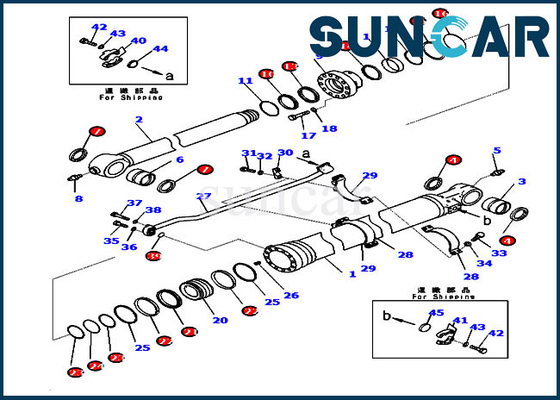 Buy PC290LC-11 PC290LL-11 721-98-00440 Komatsu Bucket Seal Kit 7219800440 Excavator Cylinder Sealing Kit online manufacture