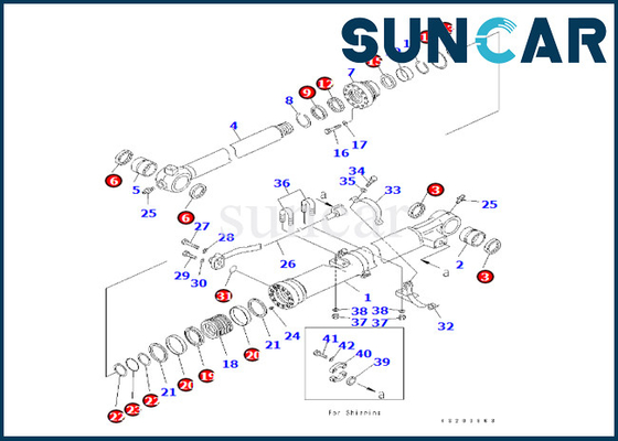Buy 707-99-59120 Komatsu For PC240LC-8K PC240NLC-8K Bucket Cylinder Seal Kit Komatsu online manufacture