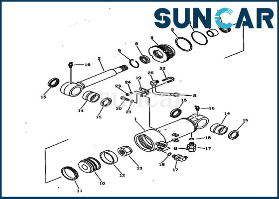 Buy Komatsu Blade Service Kit For 20S-63-96101 PC20-3 PC30-1 PC30-3 Cylinder Seal Repair Kit online manufacture