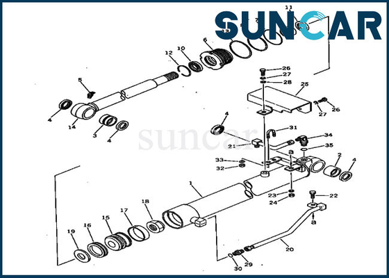 Buy Bucket Seal Kit For 20S-63-76101 Hydraulic Cylinder Sealing Models PC30-1 PC30-3 Komatsu Excavator online manufacture