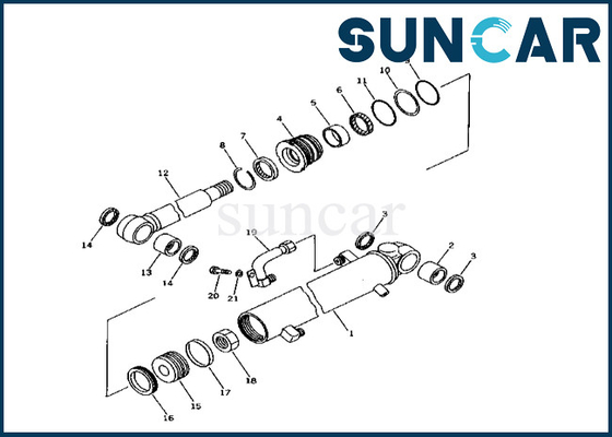 Buy 7079822200 707-98-22200 Komatsu High-quality Arm Cylinder Seal Repair Kit For PC25-1 PC25R-1 online manufacture