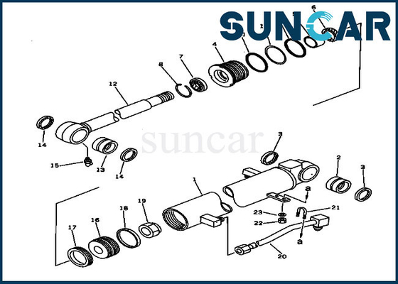 PC30-6 Komatsu Hydraulic Cylinder 20S-63-02040 Bucket Repair Seal Kit Excavator Replacement Service Kit