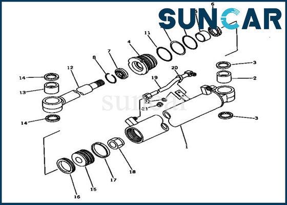 buy Komatsu Seal Kit For 20S-63-02050 20S6302050 PC20-6 PC30-6 Swing Cylinder Assy Repair Kit Parts online manufacture