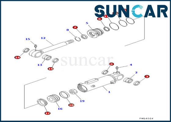 buy Komatsu Blade Cylinder Sealing Kit 707-98-22180 7079822180 Fits F4EC-1 F5EC-1 F6EC-1 online manufacture