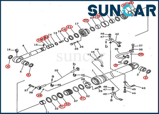 buy Arm Oil Seal Kit 707-99-67110 Cylinder Repair Kit 7079967110 Fits Komatsu PC300-5 PC310-5 Heavy Equipment online manufacture