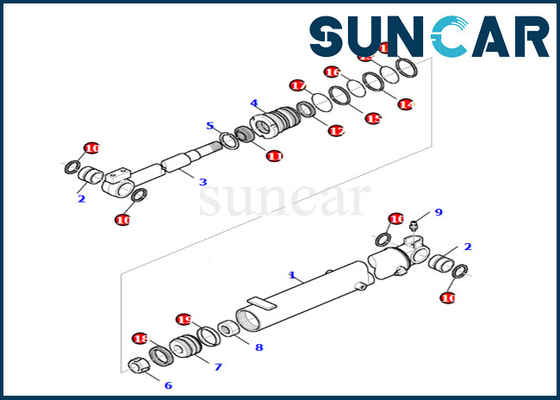 Buy Komatsu Boom Cylinder Seal Kit 878000665 Boom Cylinder Replacement Kit Fits PC27R-8 online manufacture