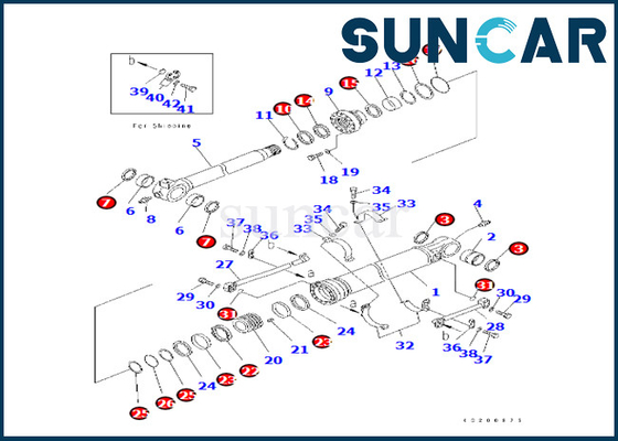 Buy 707-99-59750 7079959750 Bucket Cylinder Service Kit Komatsu For PC350LC/NLC-8 PC360LC/NLC-10 online manufacture