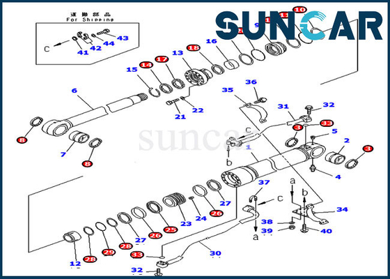 Buy 707-99-58080 Cylinder Seal Repair Kit Fits PC300LC-7 PC300-8 Overseas Version Komatsu Equipment online manufacture