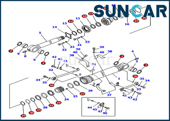 Buy Overseas Version Excavator 707-99-59370 PC300-7 Bucket Seal Repair Kit Hydraulic Cylinder Komatsu online manufacture