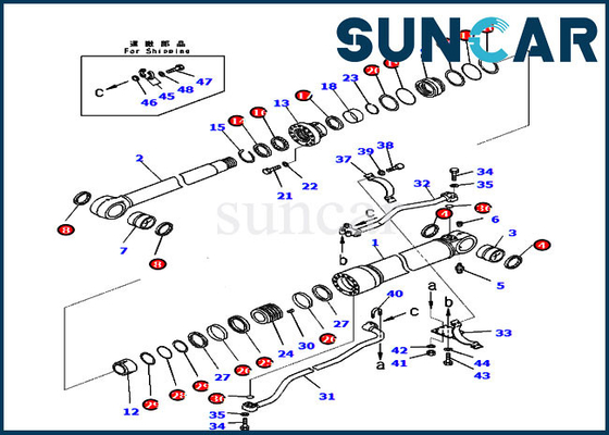 Buy 707-99-59270 Boom Cylinder Service Kit Model PC300-8 Komatsu Excavator Seal Repair Kit online manufacture