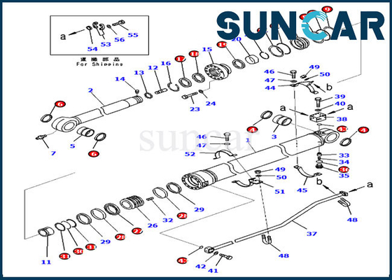 Buy Arm Cylinder Service Kit 707-99-72350 7079972350 Excavator PC300-8 Komatsu Oil Seal Kit online manufacture