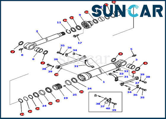 Buy 707-99-59550 Bucket Seal Kit Hydraulic Cylinder Fits KOMATSU PC360LC-10 PC360NLC-10 Replacement Kit online manufacture