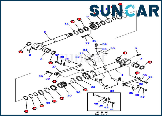 Buy PC300-8 Inner Parts Komatsu 707-99-58410 Bucket Seal Repair Kit 7079958410 Cylinder Service Kit online manufacture