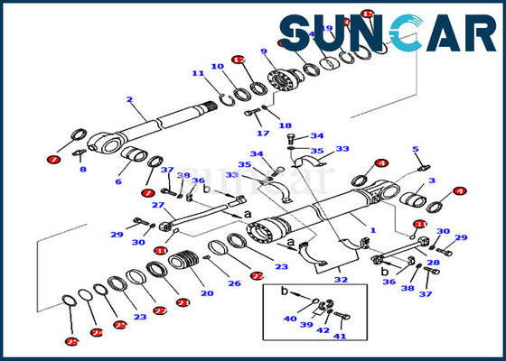 Buy 707-99-59630 Bucket Cylinder Seal Kit Wear Resistance Excavator Service Kit For PC300-8 Komatsu online manufacture