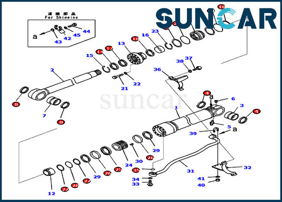 Buy Seal Repair Kit 721-98-00510 PC360LC-11 PC390LC-11 Komatsu Boom Cylinder Replacement Sealing Kit online manufacture