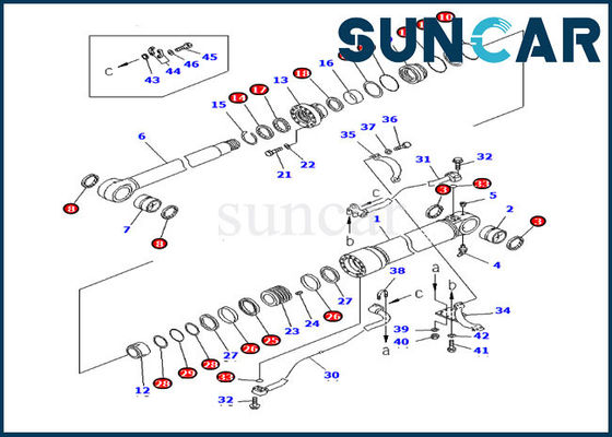 buy 707-99-58140 Boom Cylinder Repair Seal Kit Oil Resistance PC300LC-6 Komatsu Sealing Kit online manufacture